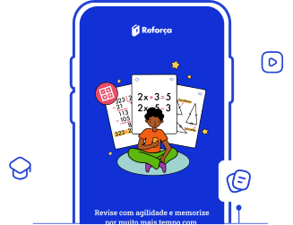 ilustração de um celular que exibe o aplicativo Reforça