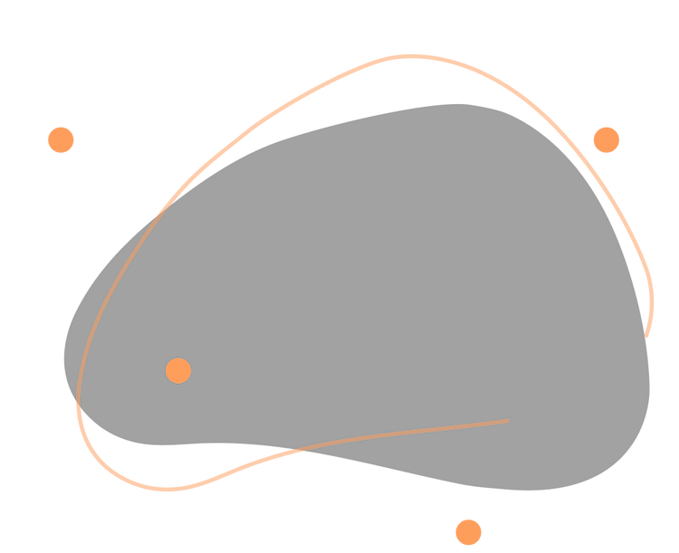 Ilustração simulando um mapa da cobertura do Nordeste em tons de laranja, com uma animação de ícones de localização azuis sobrepostos.