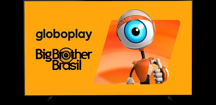 Imagem de uma televisão com referencia ao big bother brasil