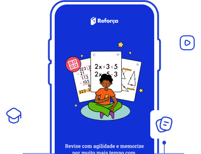 ilustração de um celular que exibe o aplicativo Reforça