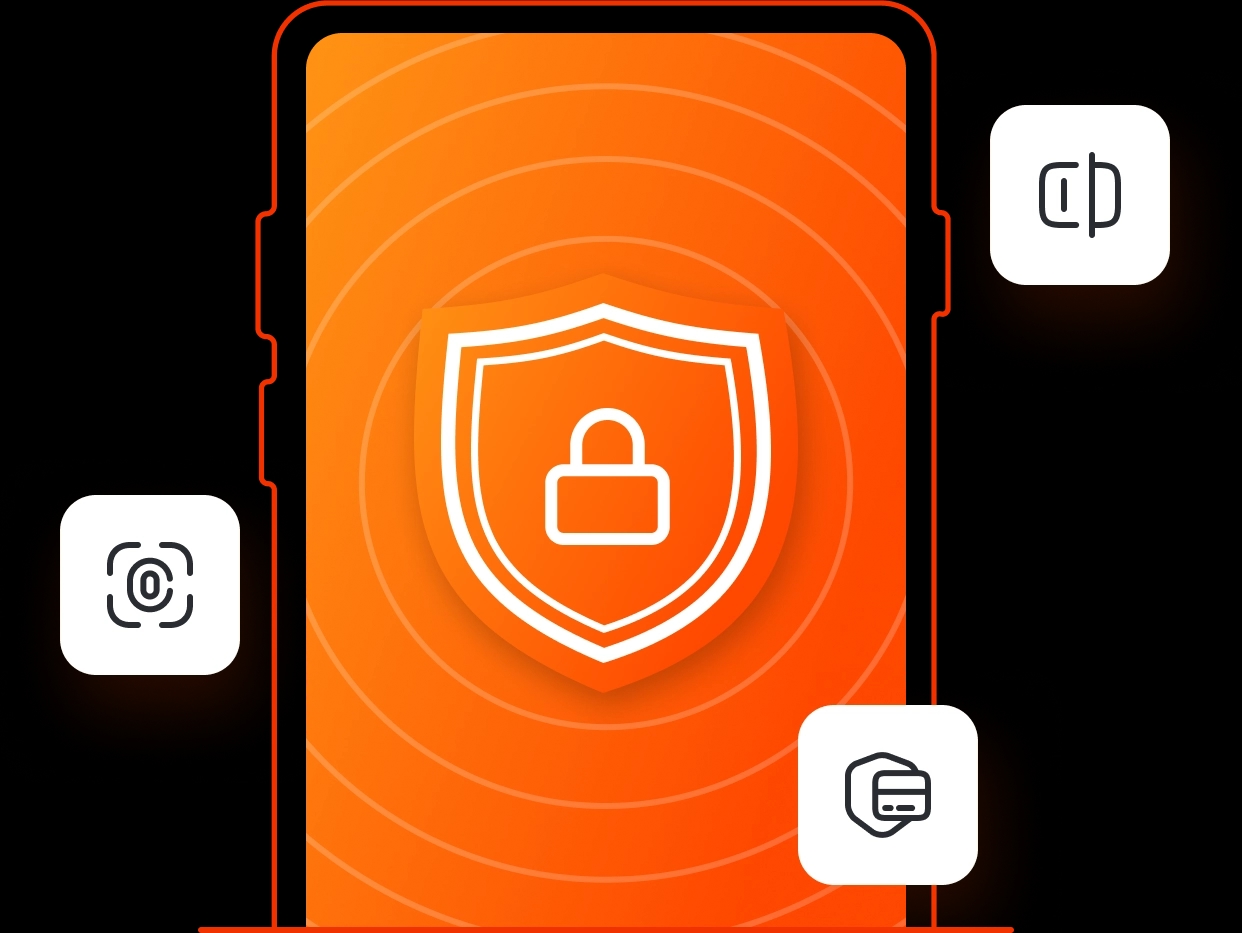 celular com aplicação de segurança